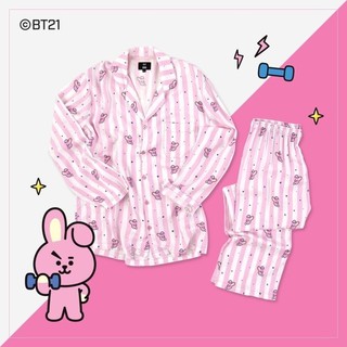 BT21 Bantan Boys BTS Lady Boy Shirt Casual Pajamas Set (7)