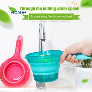 【COD】Folding Water Ladle Collapsible Spoon Kitchen Bathroom Scoop Bath Shower Washing @ph