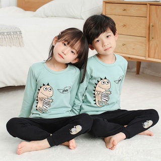 Pajamas Terno for Kids Cotton Bear Boy Girl Long Sleeve Kids Sleepwear Set Top+Pants 2Pcs/Set