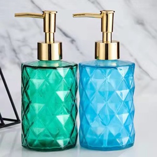 13 Oz Marble Pattern Ceramic Soap Dispenser/Cup with Golden Pump (8)