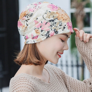 2020 Summer Floral Lace Beanie Hat Chemo Cap Stretch Slouchy Turban Headwear Pretty (3)