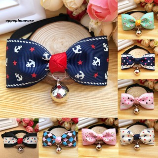 【Ready stock】Bowknot Metal Bell Pendant Fashion Printed Pet Dog Cats Puppy Bow Tie Collar