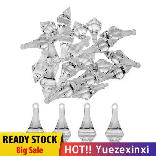 20pcs Acrylic Crystal Beads Hanging Pendant Chandelier Wedding Party Decor yue