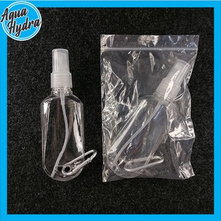 60ml Clear Body Clear Spray Head Spray Bottle with Carabiner Keychain