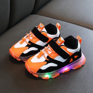 Kid's Sport Shoes▬™㍿❈❁❖[COD]Children's sports shoes boys and girls running shoes LED lights kids sho