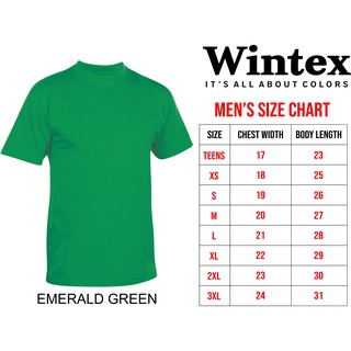 T- Shirt Round Neck Plain Shirt Unisex Adult Wintex ( EMERALD GREEN )