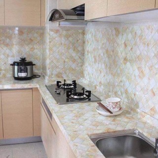 HOME-- Kitchen Bathroom Self-adhesive Wall paper Waterproof Foil Stickers Anti-oil Wrap