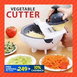 Multifunction Vegetable Cutter with Drain Basket Vegetables Chopper Slicer Grater Kitchen Tools