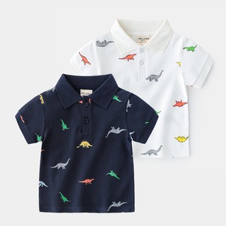 ▥Soffny Kids Shirt Boys Cotton Tshirt Children Polo Shirt Kids Clothing Summer Casual Short Sleeve B