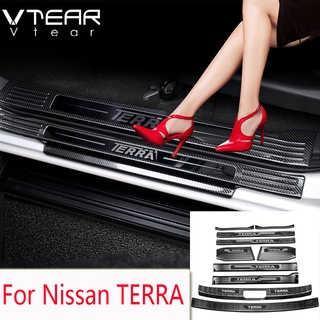 Vtear For Nissan TERRA 2018-2021 Door sill guard pedal protection strip rear guard bumper protector