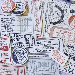 [mynecraft.ph] Retro vintage tickets stamped prints| 30pcs.