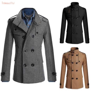 Men Single Breasted Slim Long Suit Jacket Trench Coat Overcoat Warm Outwear vhlm