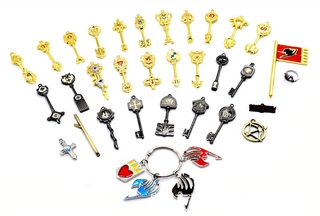 Fairy tail keychain Exquisite alloy lucy xingling key set Constellation key35Set off-the-Shelf (5)