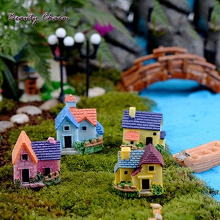 【COD】Mini Fairy Garden Thatched House Micro Dollhouse Ornament Decor
