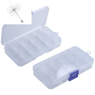 ✔ In stock-2Pcs 10-Slot Portable Plastic Resistors Electronic Component Case Box