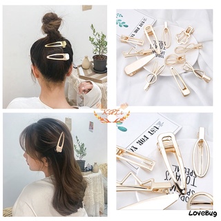 Korean Model Hair Clips for Women Girl Cute Summer Metal Geometric Hair Clip -LB