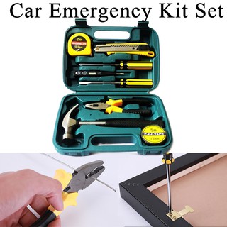 9Pcs Car Emergency Kit Set Screwdriver Repair Hand Tool