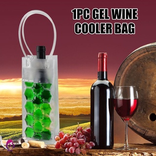 Wine Chill Bag Wine Chiller Ice Plastic Bag Wine Cooler with Handle