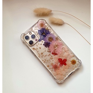 "Bliss, Joy, Pure" Handmade Flower Resin Phone Case for iPhone