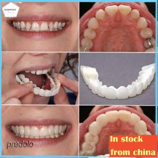 Silicone Upper/Lower False Teeth Dental Veneers Dentures Fake Tooth