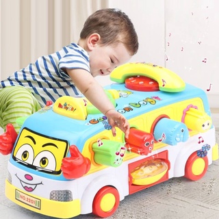Baby Toy Fun Bus Bump And Go Car Play music lights, Early Education for 2 - 3 Year Old Girls Boys Toddlers