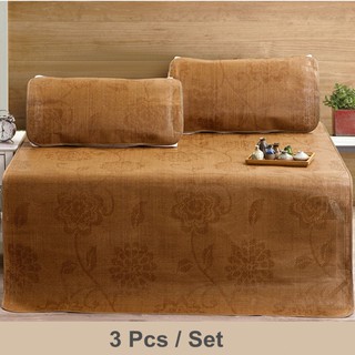 ZJ□Natural Bamboo Mat Mattresses Summer Sleeping Rattan Cooling Bed Cover (3)