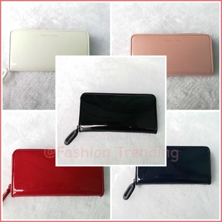CNK Long Purse Women Patent Leather Zip Wallet JGqA