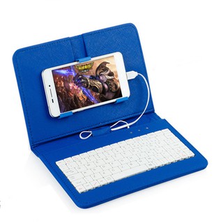 General Wired Keyboard Flip Holster Case for Andriod Mobile Phone 4.8-6.0"