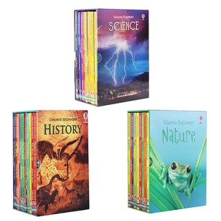 10 Hardcover Books in Box Usborne Beginners History, Nature, science kids books education book