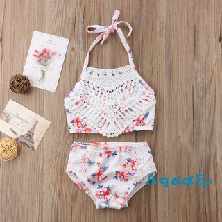 【BEST SELLER】 ✿ℛToddler Baby Girl Lace Floral Swimwear Bathing Suit Swimsuit Beachwear Clothes