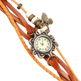 Strap Braided Wrist Butterfly Bracelet Watch
