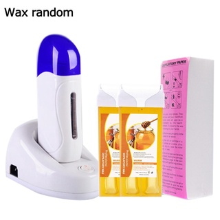 Professional Hair Remover Kit Hair Waxing Roller Kit Wax Heater Machine Roll-On Waxing Paper Body