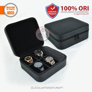 Full Black - Travel Watch Box Box Place Sport Watches 4 Slots + 1 Multifunctional Slots 4iCW