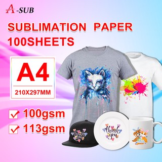 (READY STOCK)A4 Sublimation Transfer Paper 100gsm/113gsm 100Sheets