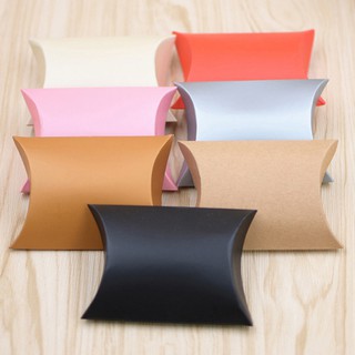 LOVESHOP 50pcs craft paper bags pillow box cake bread candy wedding party favor bag (1)
