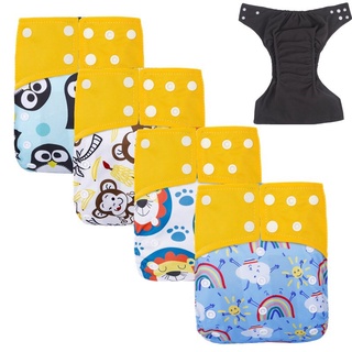 ►Reusable Washable One Size Bamboo Charcoal Cloth Diaper