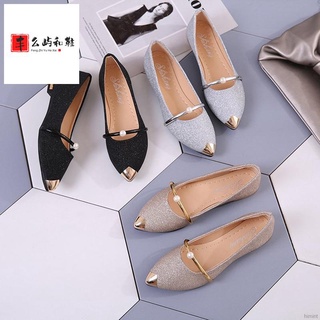 Good quality and many sizes◎▪◇Free shipping is of good quality❡☈MINT Women's Flat Shoes Ladies Elegant Flat Shoes Low Heel Shallow Pointed Toe Low-bottom Comfort Casual Office Frosted Shoes 762