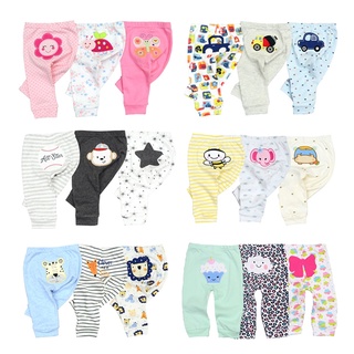 3PCS newborn baby pants baby girl pants 100% cotton children soft pants 0-24M