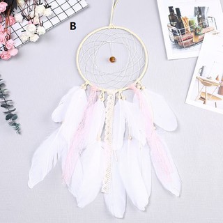 Simple Handmade Dream Catcher Wall Hanging Lace Wind Crimes (8)