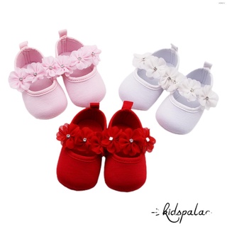 ☬♈●BbQ-Baby Baptism Shoes and Headband Set, Soft Sole Floral Mary Jane Flats and Hairband 2 Piece Se
