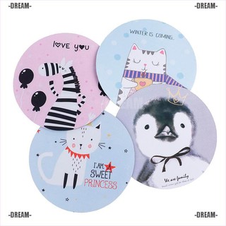 Dream ❤ 1Pc cute mouse pad round office mice pad rubber computer anti-slip table mat