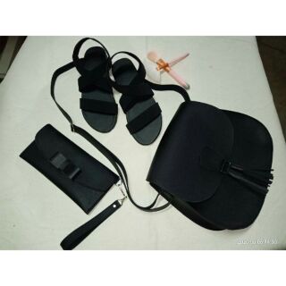 SET Sling bag with pouch and Sandals