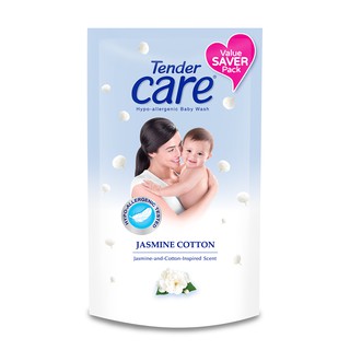 Tender Care Jasmine Cotton Hypo-Allergenic Baby Wash 600ml Doy Pack