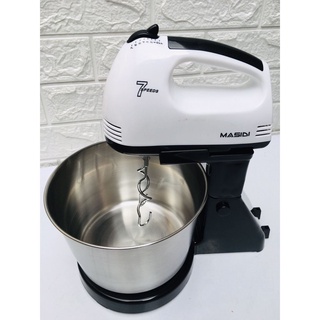 ☃Home Zania Portable 7 Speed Baking Hand Mixer With Detachable Stainless Steel Bowl
