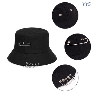 YYS Bucket Hats New with with Clip Pin Design Cute Fisherman Hat Men's Hip-hop