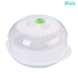 Blala European Single Layer Plastic Steamer Microwave Oven Steamer Round Plastic Microwave Oven With Lid Kitchen Cooking Tools