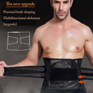 Ready Stock Men's Breathable Abdomen Belt Slimming Thin Waist Training Body Shaping Belt