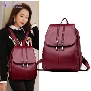 Laptop Backpack Women Leather Luxury Backpack Women Fashion Satchel School Bag PU (1)