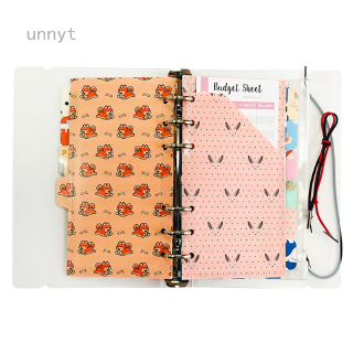unnyt-PVC punched cash budget envelope matte translucent binder animal envelope set