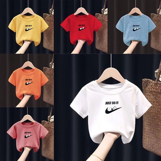 2021 Short Sleeve T-Shirt Summer New Kids Printed Top Simple Casual Brathable Cotton T shirt Boys Gi